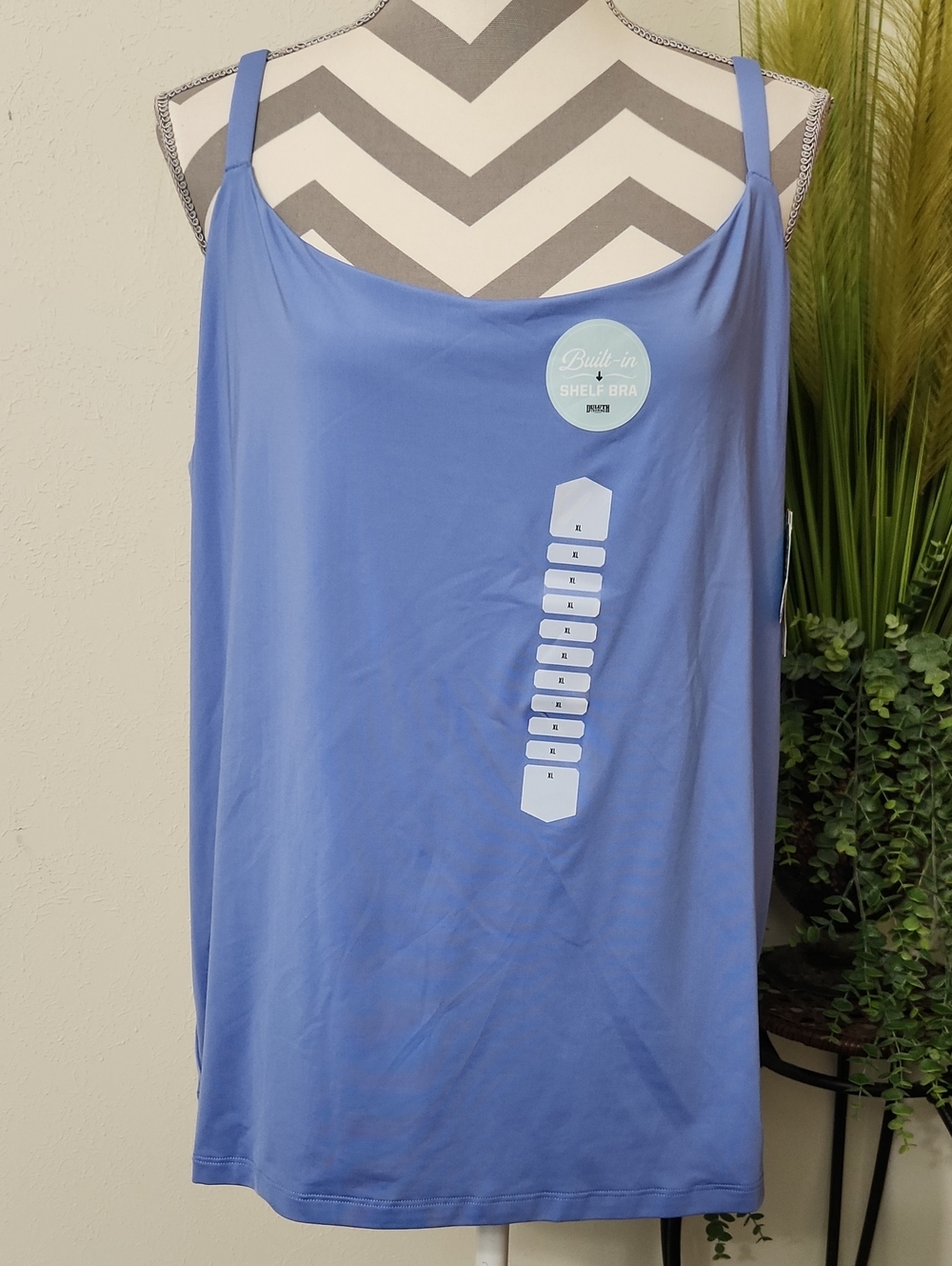 Duluth Trading Co Blue Built-In Shelf Bra Super Soft Camisole